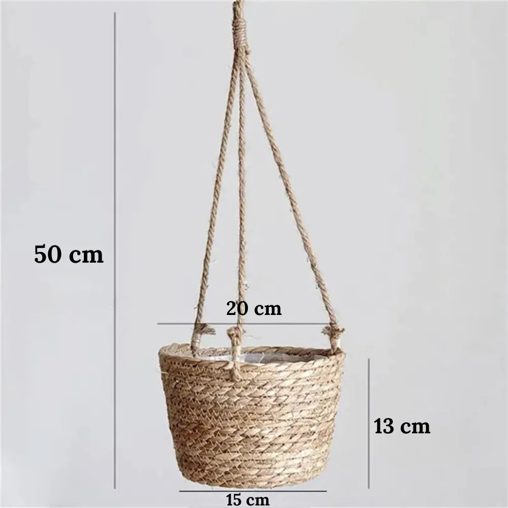 Cesta-suspensa-de-juta-vaso-armazenamento-multiuso-Loja-do-Jardinista