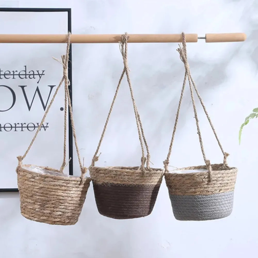 Cesta-suspensa-de-juta-vaso-armazenamento-multiuso-Loja-do-Jardinista