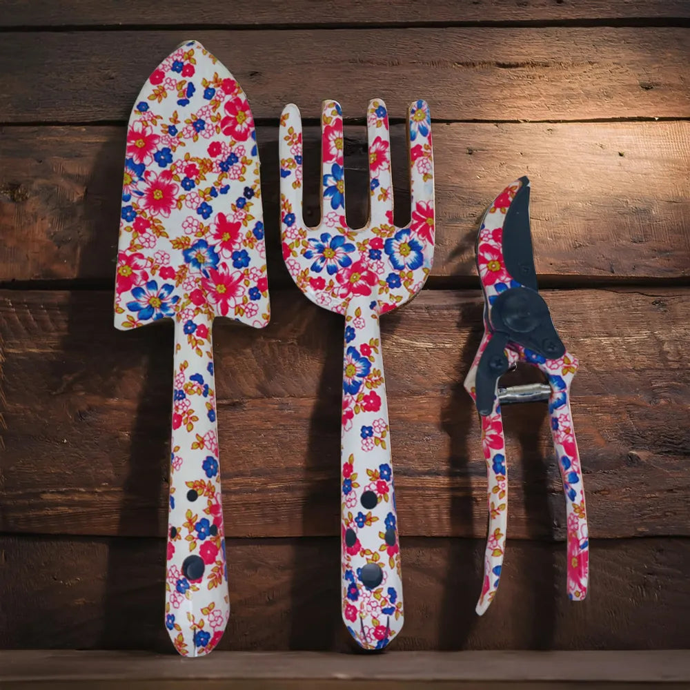 Conjunto-de-Ferramentas-Estampadas-para-Jardinagem-Pá-Garfo-e-Tesoura-de-Poda-loja-do-jardinista