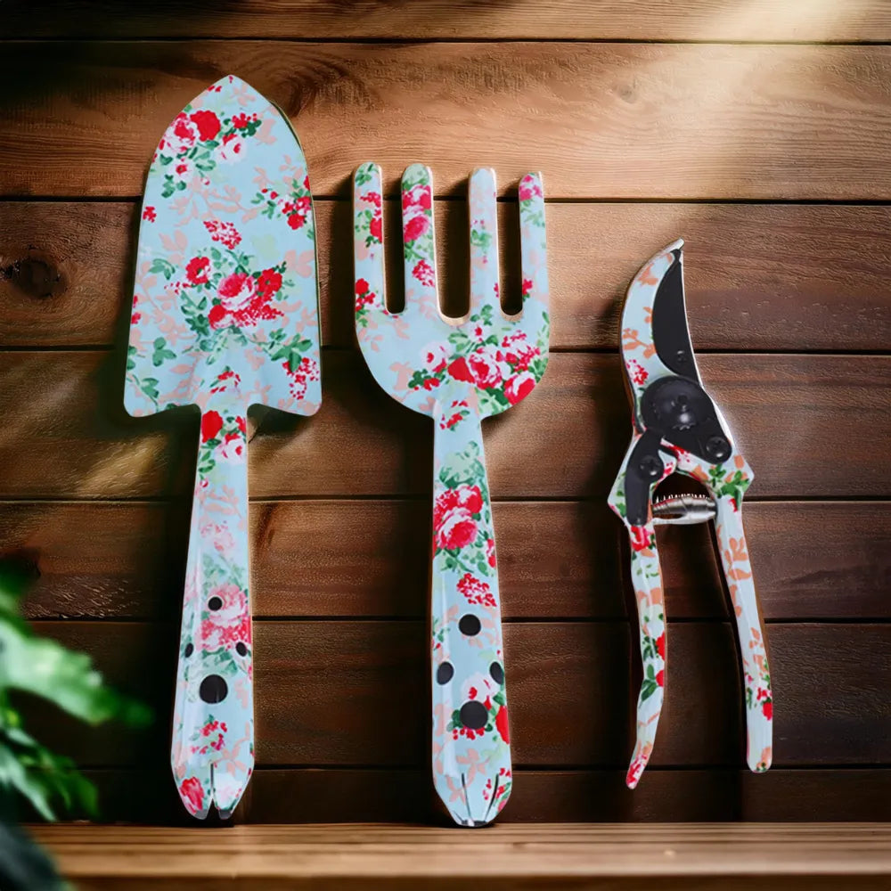 Conjunto-de-Ferramentas-Estampadas-para-Jardinagem-Pá-Garfo-e-Tesoura-de-Poda-loja-do-jardinista