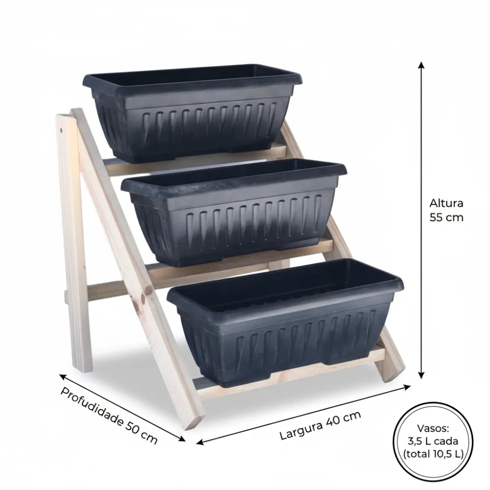 Jardineira Vertical 3 Níveis - Ultimas Unidades