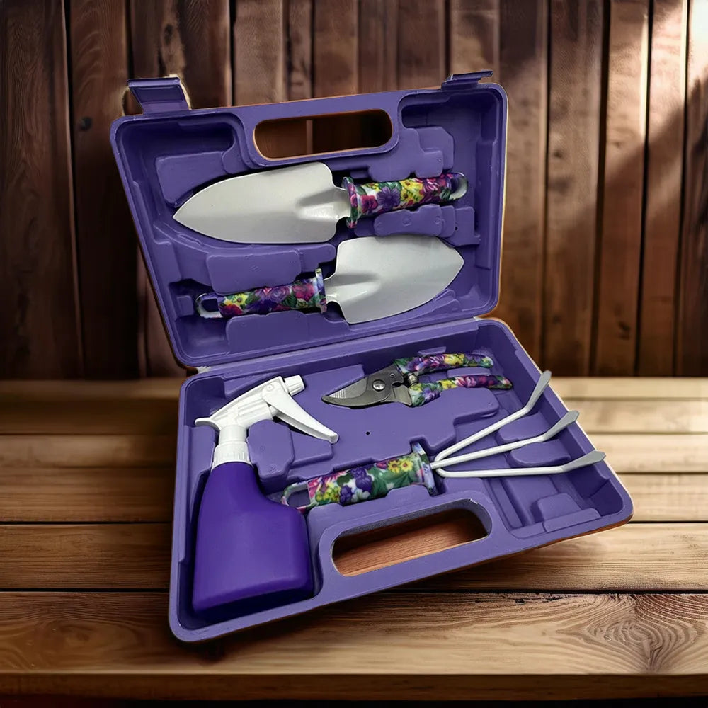 Kit-de-Ferramentas-de-Jardinagem-Multiuso-Estilizado-com-Alcas-Florais-5-Pecas-Loja-do-Jardinista