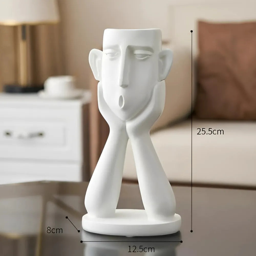 Trio-de-Vasos-Abstratos-em-Resina-Faces-Emocionais-Loja-do-Jardinista