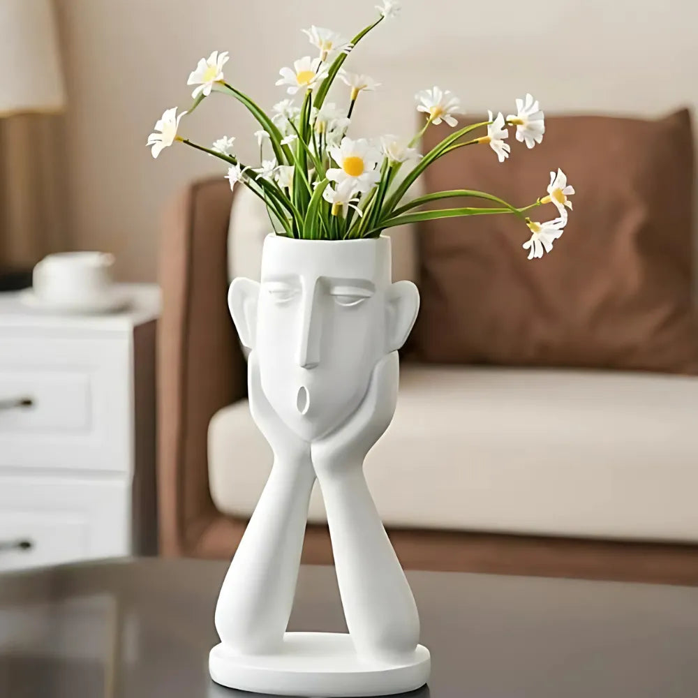 Trio-de-Vasos-Abstratos-em-Resina-Faces-Emocionais-Loja-do-Jardinista