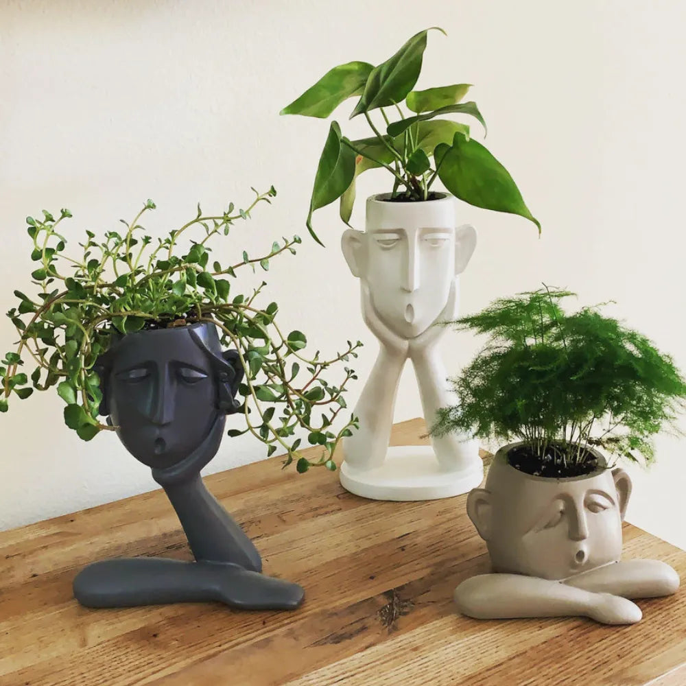 Trio-de-Vasos-Abstratos-em-Resina-Faces-Emocionais-Loja-do-Jardinista