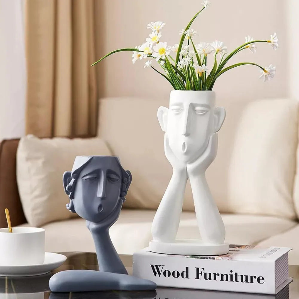 Trio-de-Vasos-Abstratos-em-Resina-Faces-Emocionais-Loja-do-Jardinista