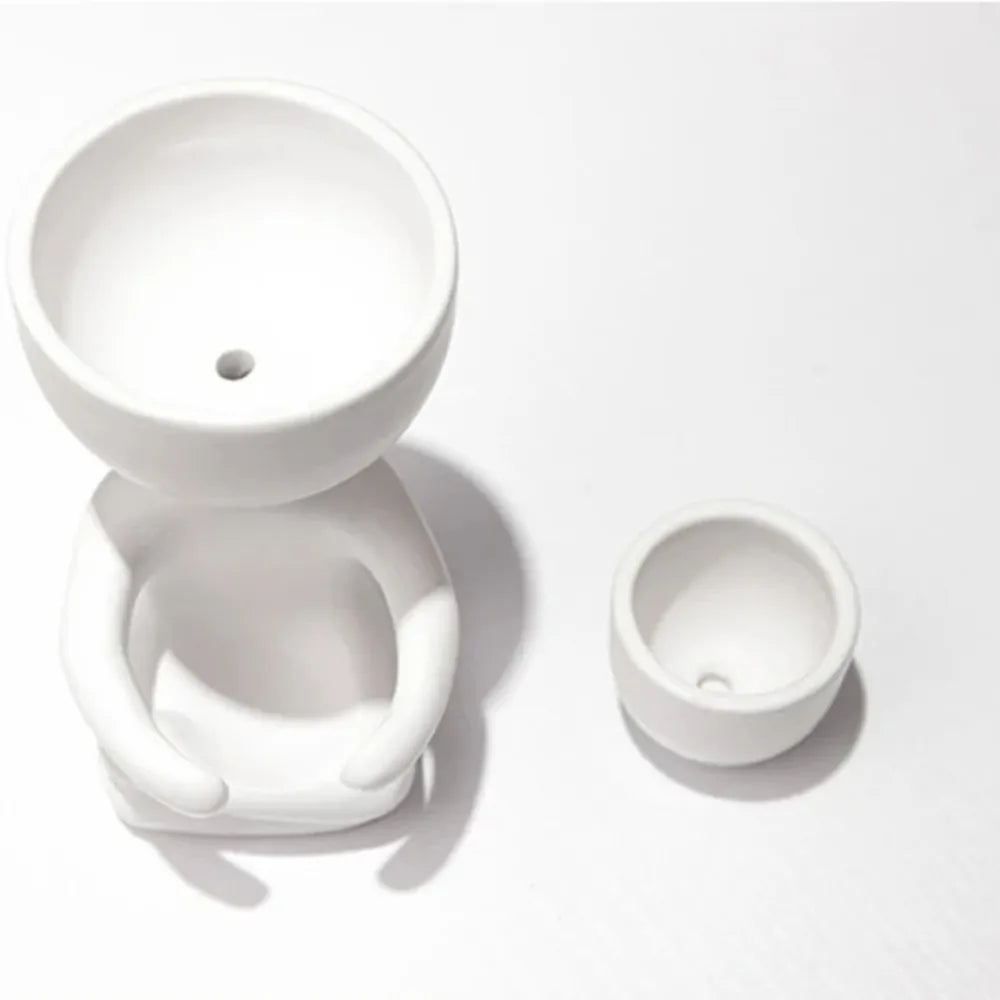Vaso-Ceramico-Humanoide-Little Human-para-Suculentas-Loja-do-Jardinista