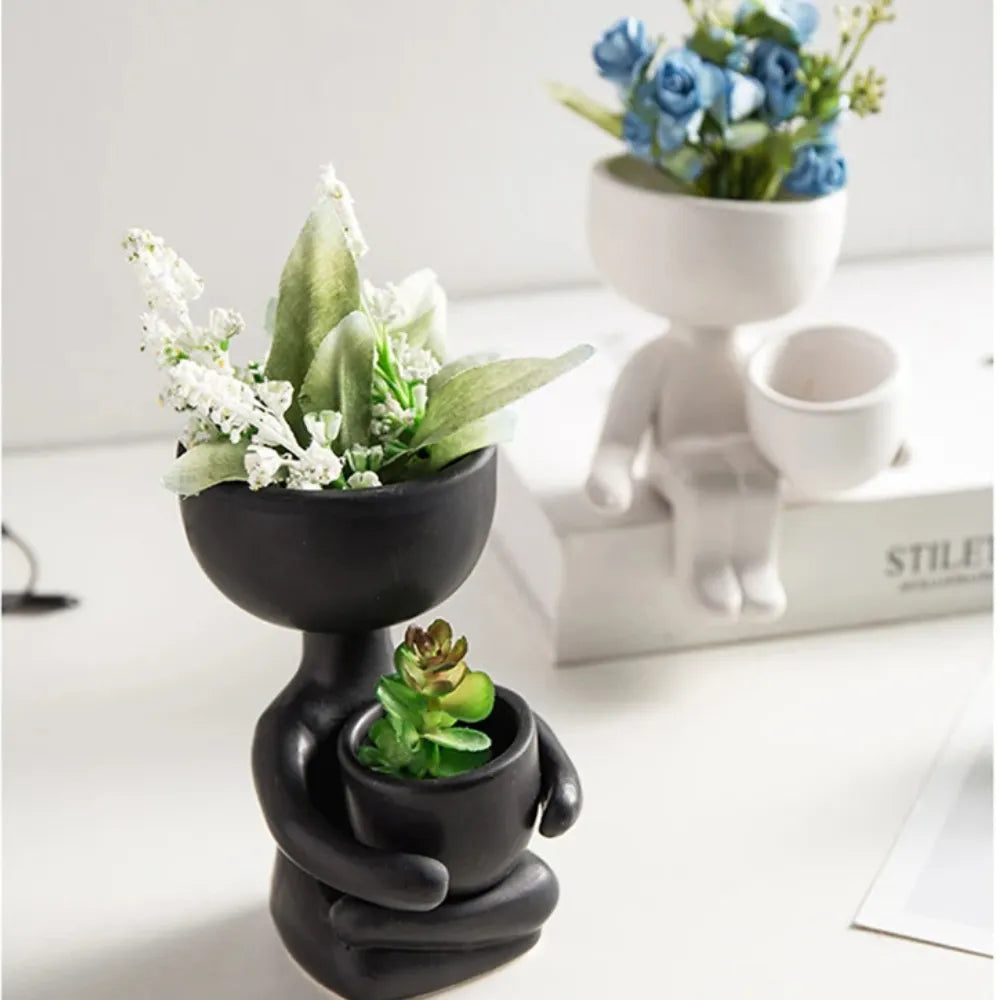 Vaso-Ceramico-Humanoide-Little Human-para-Suculentas-Loja-do-Jardinista