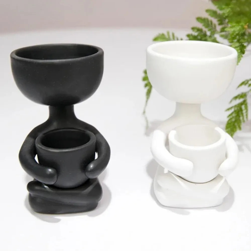 Vaso-Ceramico-Humanoide-Little Human-para-Suculentas-Loja-do-Jardinista