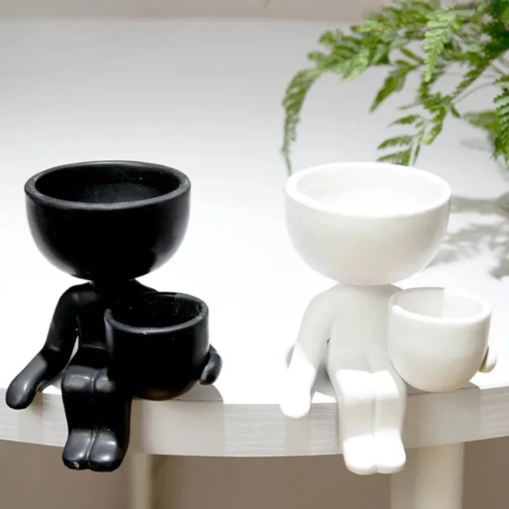 Vaso-Ceramico-Humanoide-Little Human-para-Suculentas-Loja-do-Jardinista