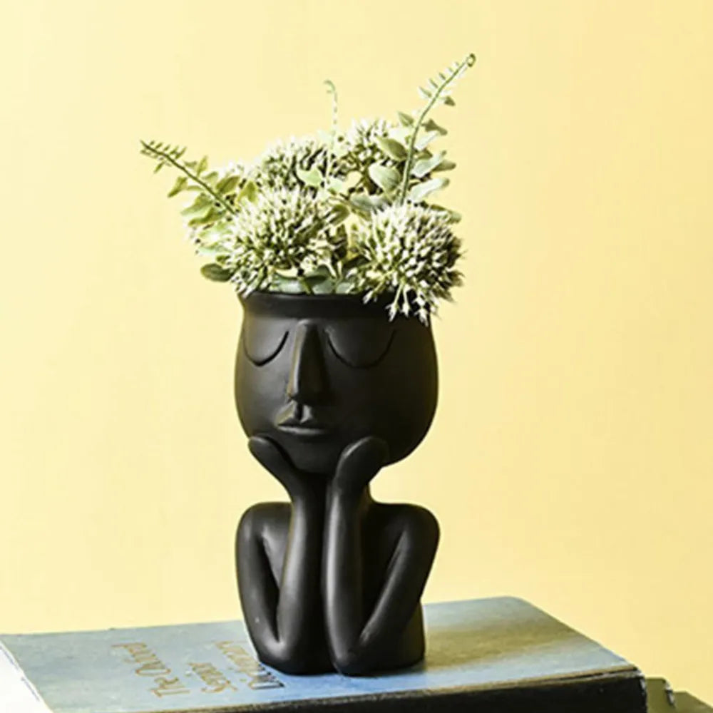 Vaso-de-Ceramica-Rosto-Abstrato-Rosto-em-Repouso-Decoracao-Divertida-e-Ecologica-Loja-do-Jardinista