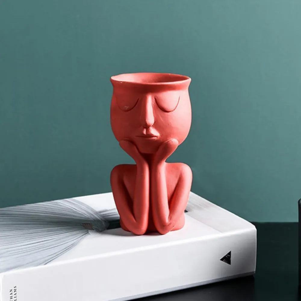 Vaso-de-Ceramica-Rosto-Abstrato-Rosto-em-Repouso-Decoracao-Divertida-e-Ecologica-Loja-do-Jardinista