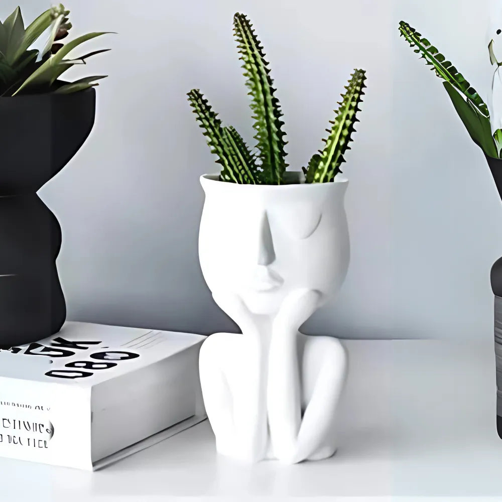 Vaso-de-Ceramica-Rosto-Abstrato-Rosto-em-Repouso-Decoracao-Divertida-e-Ecologica-Loja-do-Jardinista