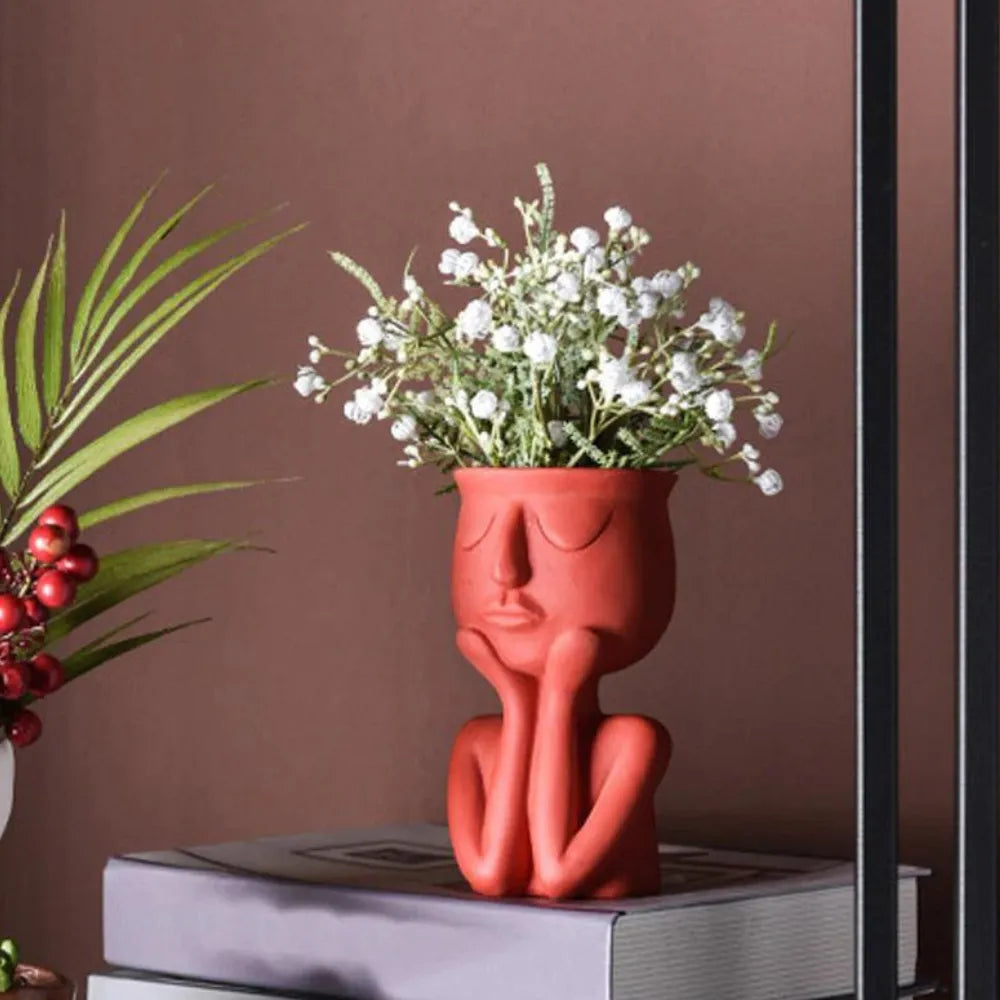 Vaso-de-Ceramica-Rosto-Abstrato-Rosto-em-Repouso-Decoracao-Divertida-e-Ecologica-Loja-do-Jardinista