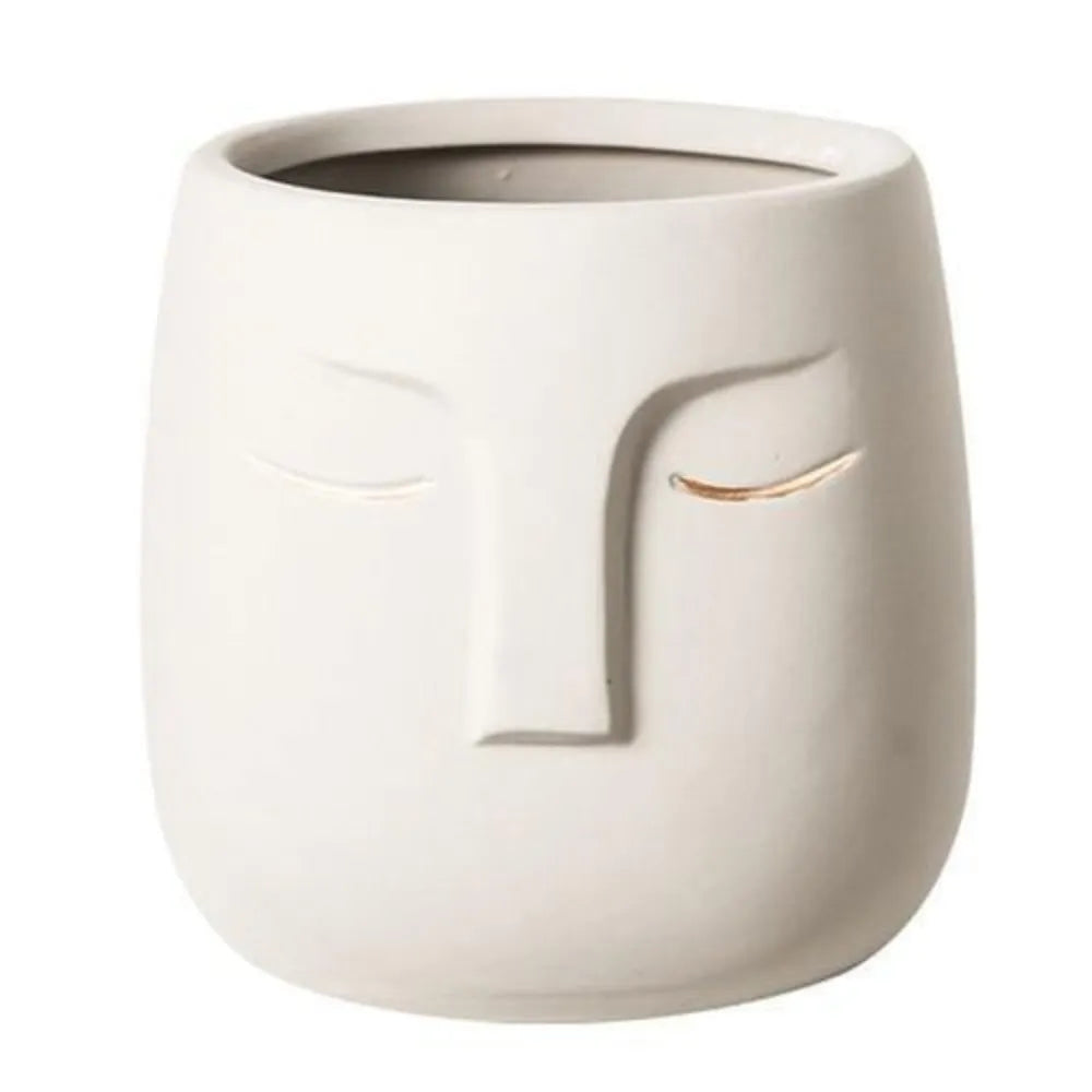 Vaso-de-Ceramica-Rosto-Abstrato-Sleeping-Face-Loja-do-Jardinista