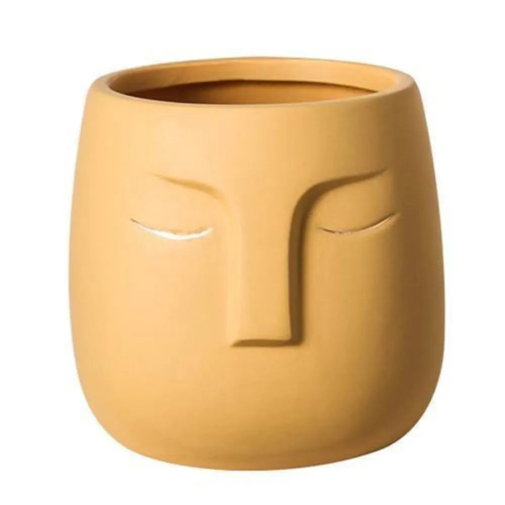 Vaso-de-Ceramica-Rosto-Abstrato-Sleeping-Face-Loja-do-Jardinista