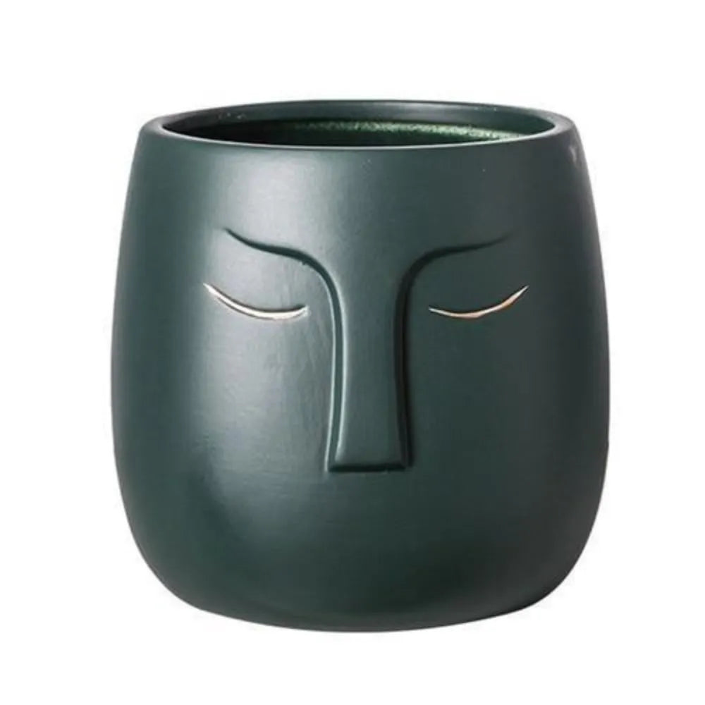Vaso-de-Ceramica-Rosto-Abstrato-Sleeping-Face-Loja-do-Jardinista