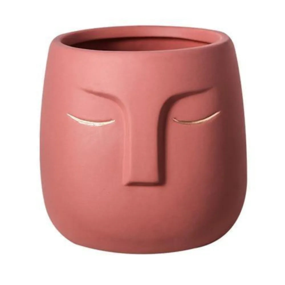 Vaso-de-Ceramica-Rosto-Abstrato-Sleeping-Face-Loja-do-Jardinista