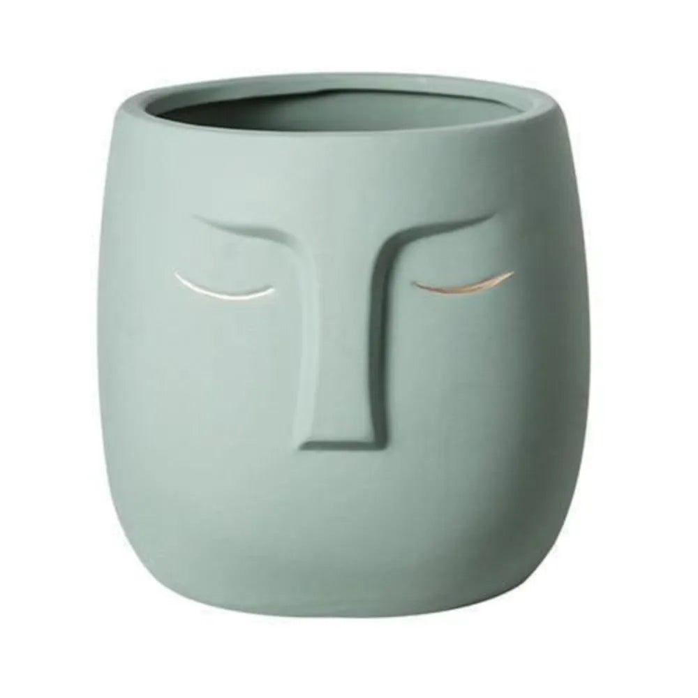 Vaso-de-Ceramica-Rosto-Abstrato-Sleeping-Face-Loja-do-Jardinista