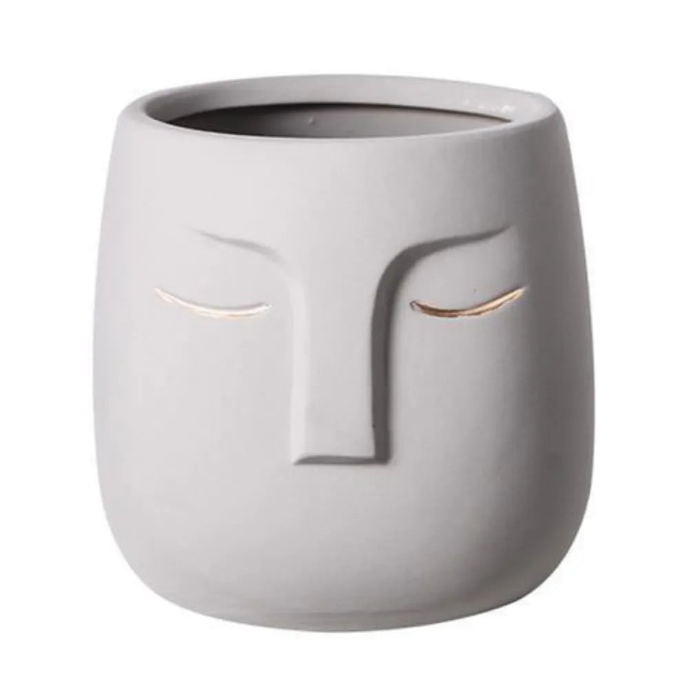 Vaso-de-Ceramica-Rosto-Abstrato-Sleeping-Face-Loja-do-Jardinista