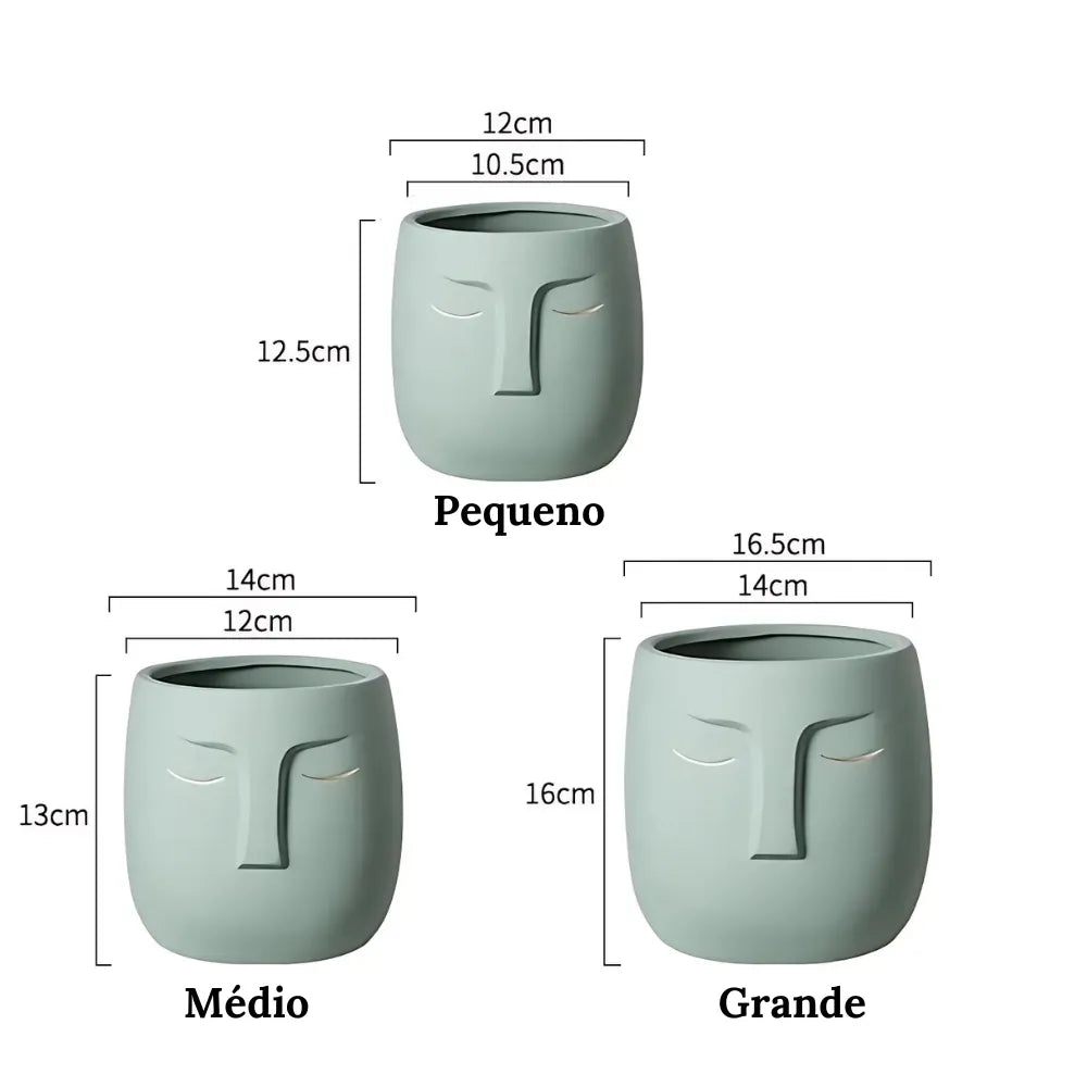 Vaso-de-Ceramica-Rosto-Abstrato-Sleeping-Face-Loja-do-Jardinista