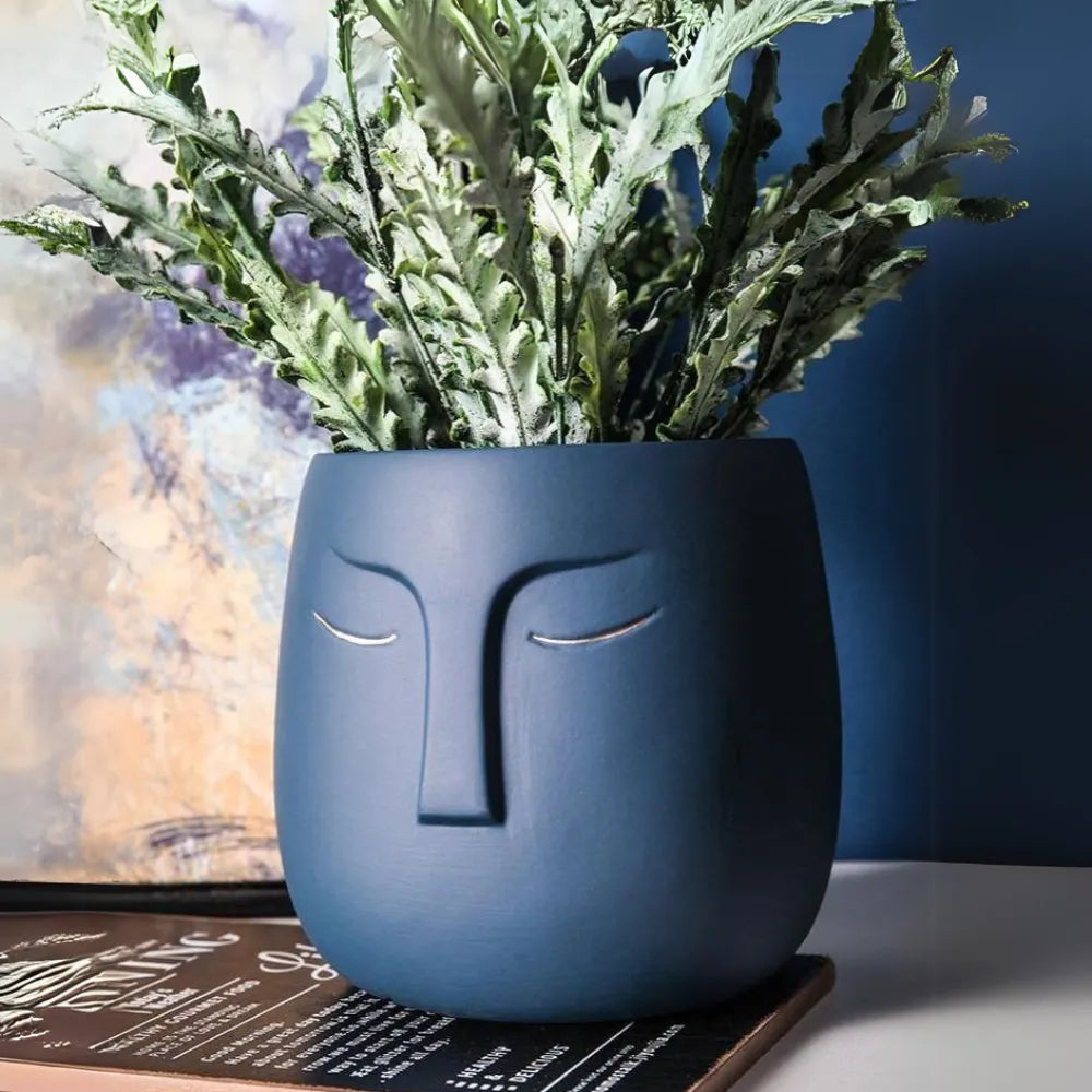 Vaso-de-Ceramica-Rosto-Abstrato-Sleeping-Face-Loja-do-Jardinista