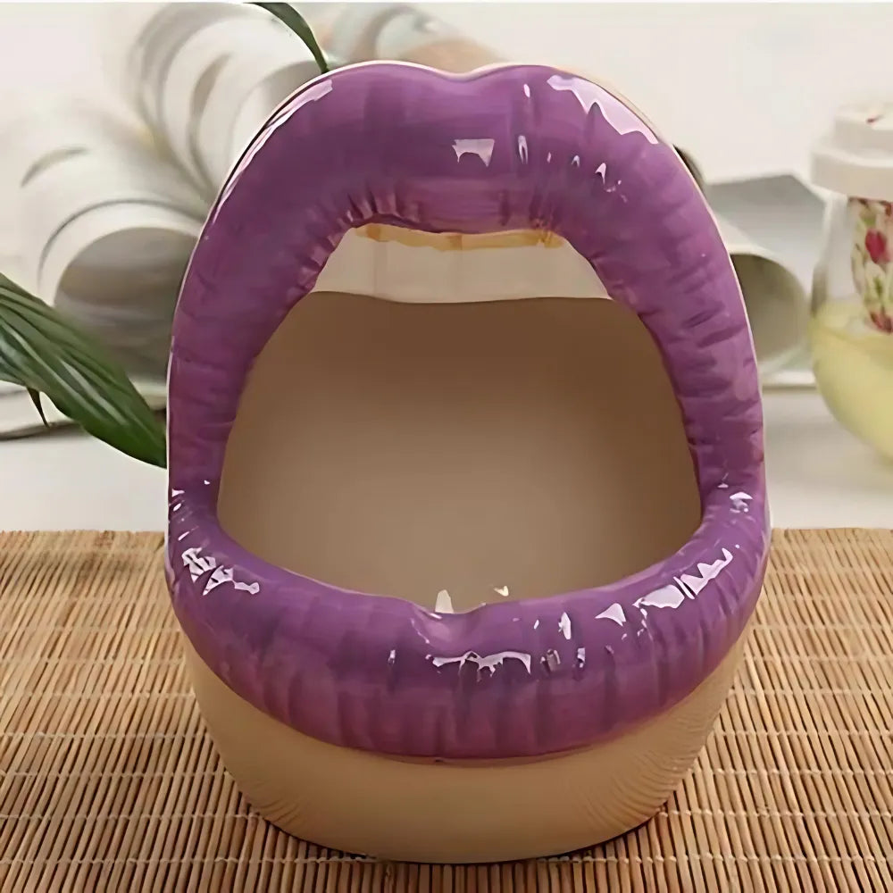 Vaso-de-Ceramica-em-Formato-de-Labios-Loja-do-Jardinista