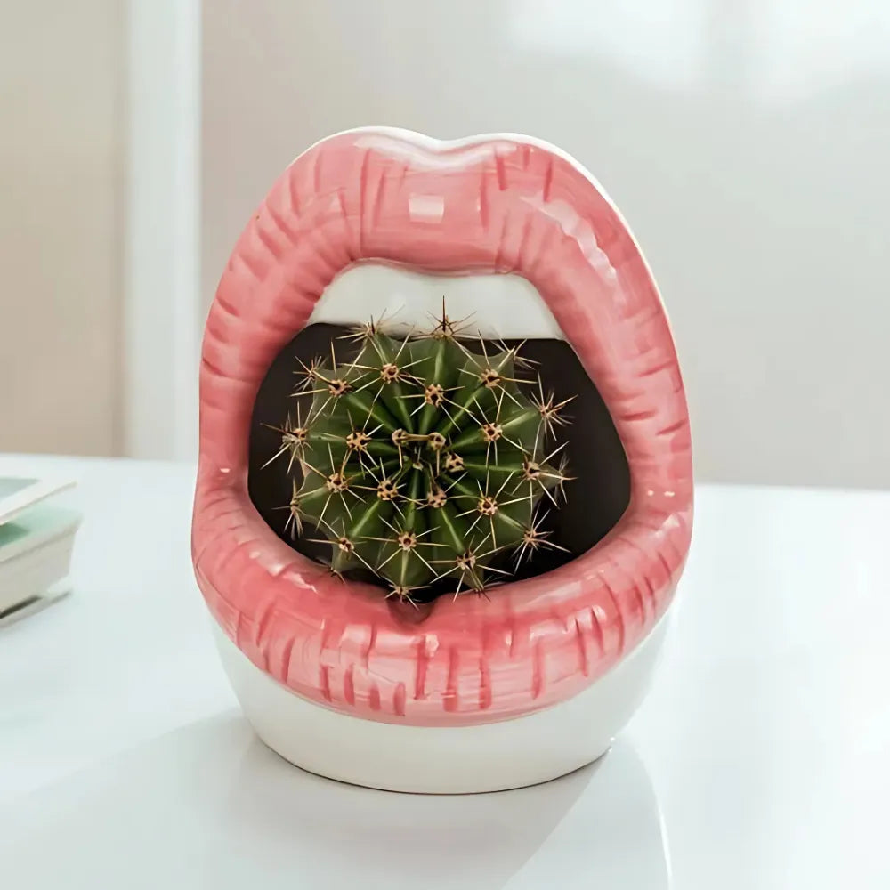 Vaso-de-Ceramica-em-Formato-de-Labios-Loja-do-Jardinista