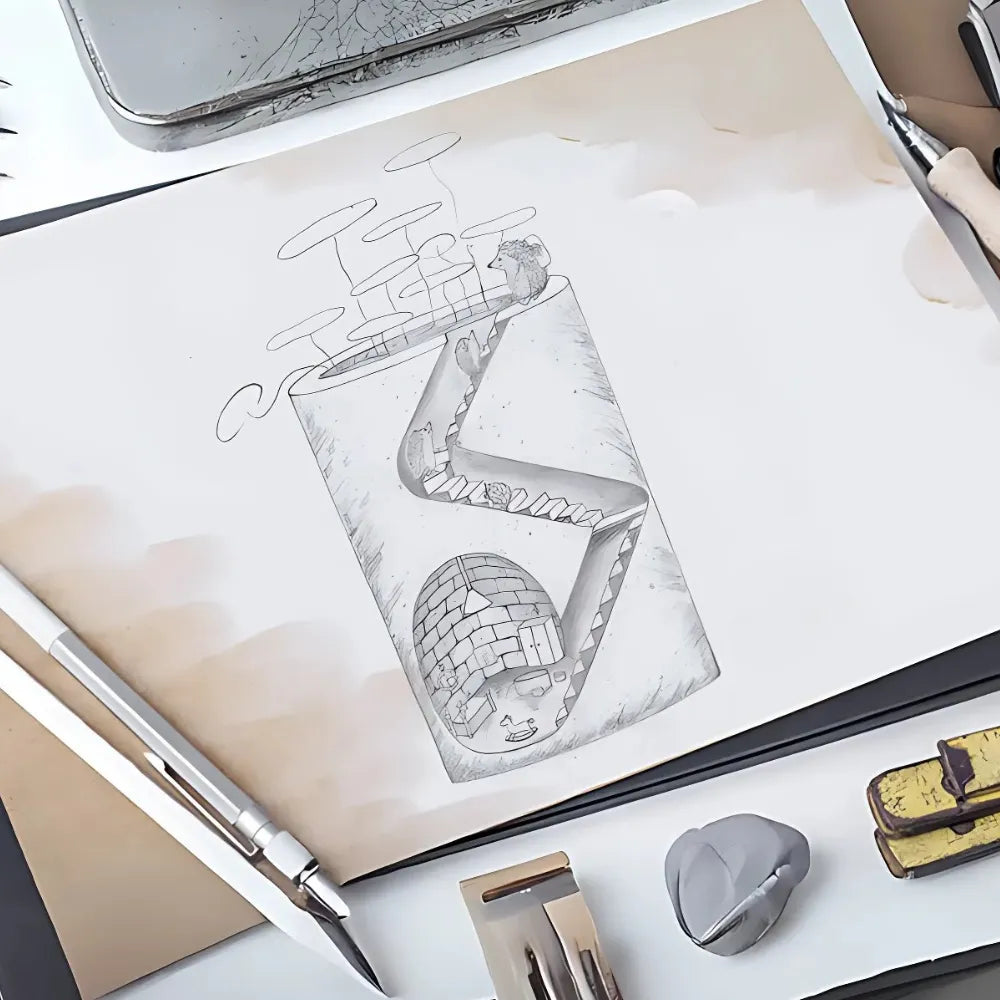 Vaso-de-Resina-Familia-Ourico-e-Coelho-Animal-Secret-Home-Loja-do-Jardinista