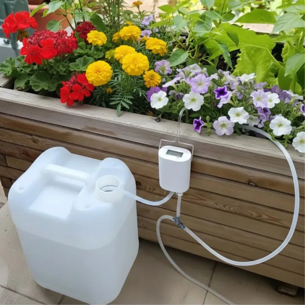 Bomba de Rega Automática para Plantas e Flores Sistema de Irrigação Inteligente com Temporizador para Ambientes Internos Loja do Jardinista