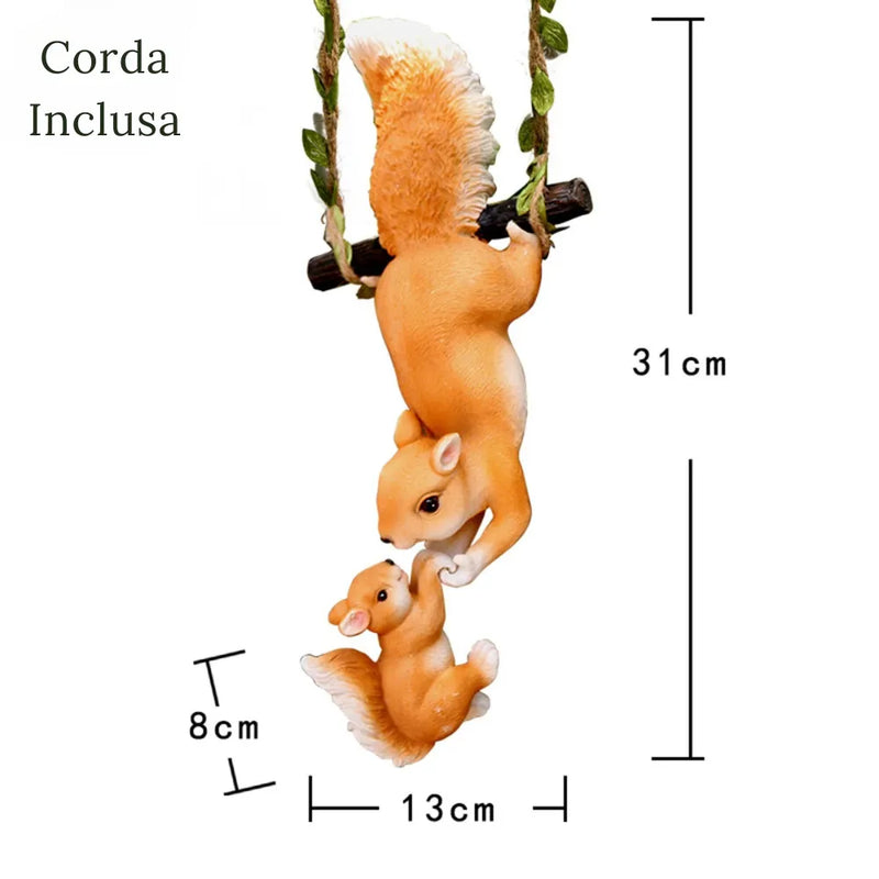 Estatua-da-Mamae-Esquilo-e-seu-Filhote-Decoracao-para-Jardim-e-Areas-Externas