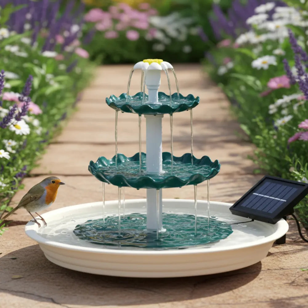 Fonte de Agua Solar para Passaros Bomba Solar para Jardins e Banho de Passaros loja do jardinista