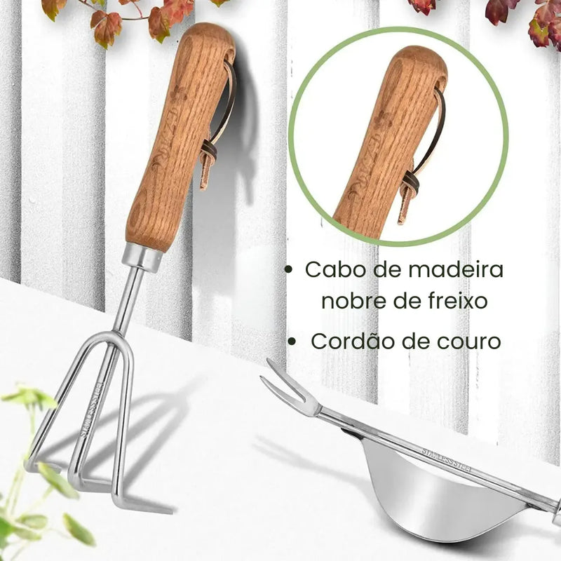 Kit-de-Ferramentas-de-Jardinagem-Premium-com-Cabo-de-Madeira-4-Pecas-Loja-do-Jardinista