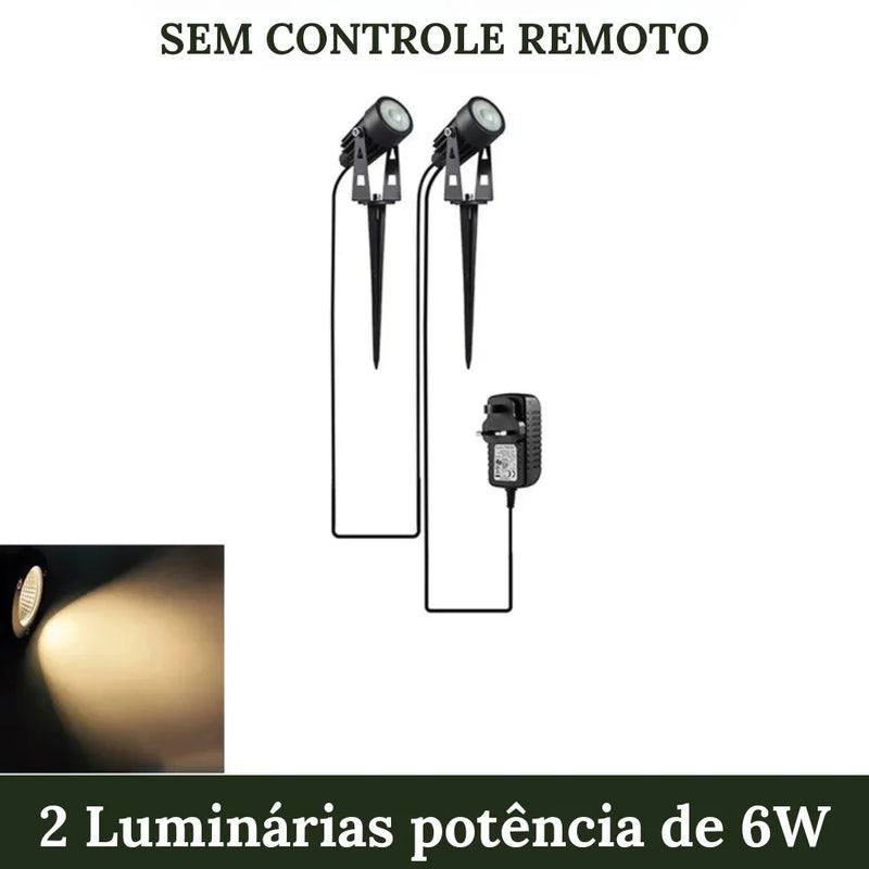 2 Luminárias de 6W sem controle remoto