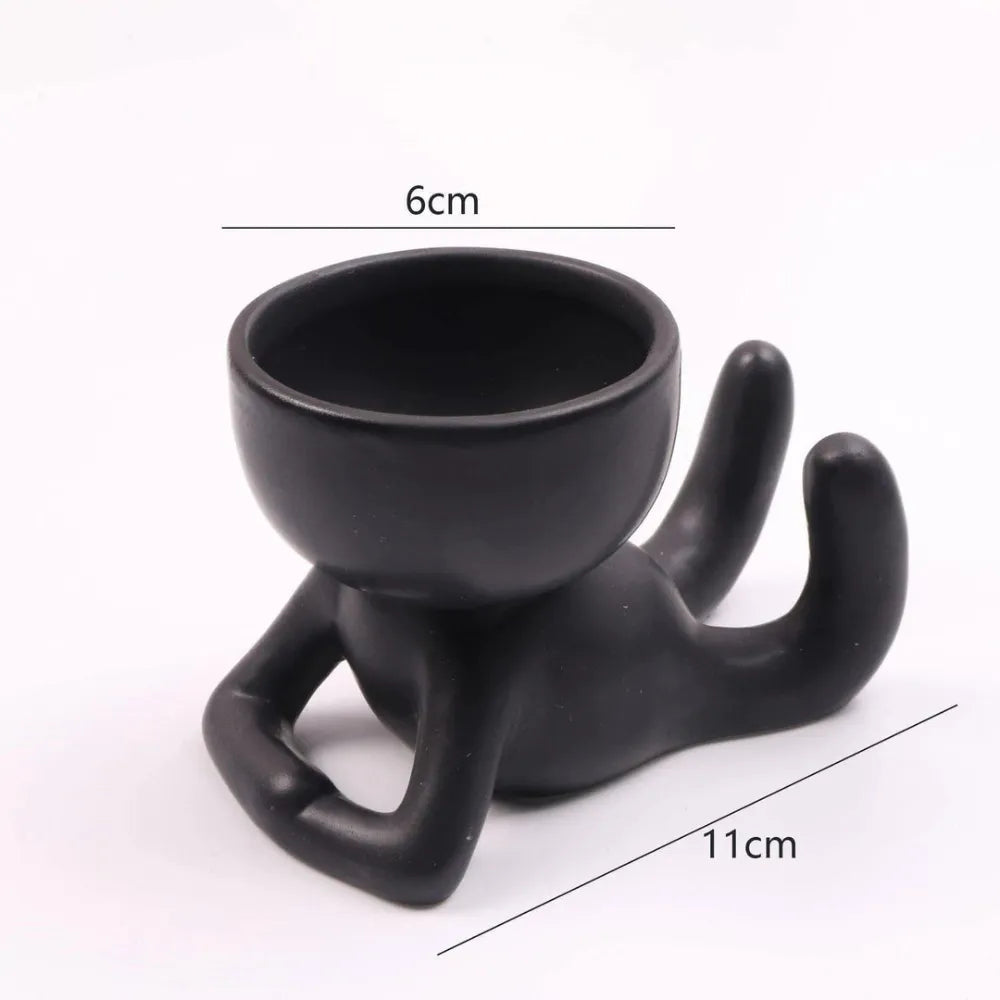 Vaso-Ceramico-Humanoide-Little Human-para-Suculentas-Loja-do-Jardinista