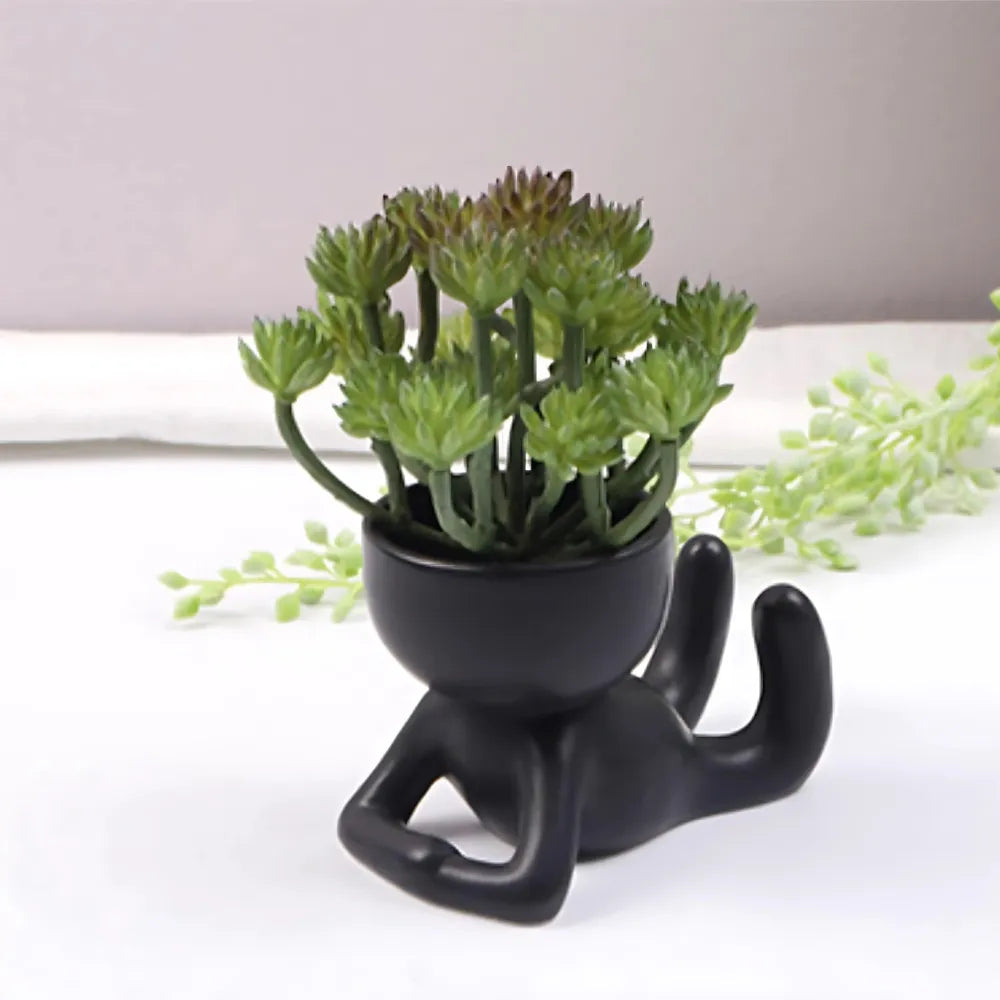 Vaso-Ceramico-Humanoide-Little Human-para-Suculentas-Loja-do-Jardinista
