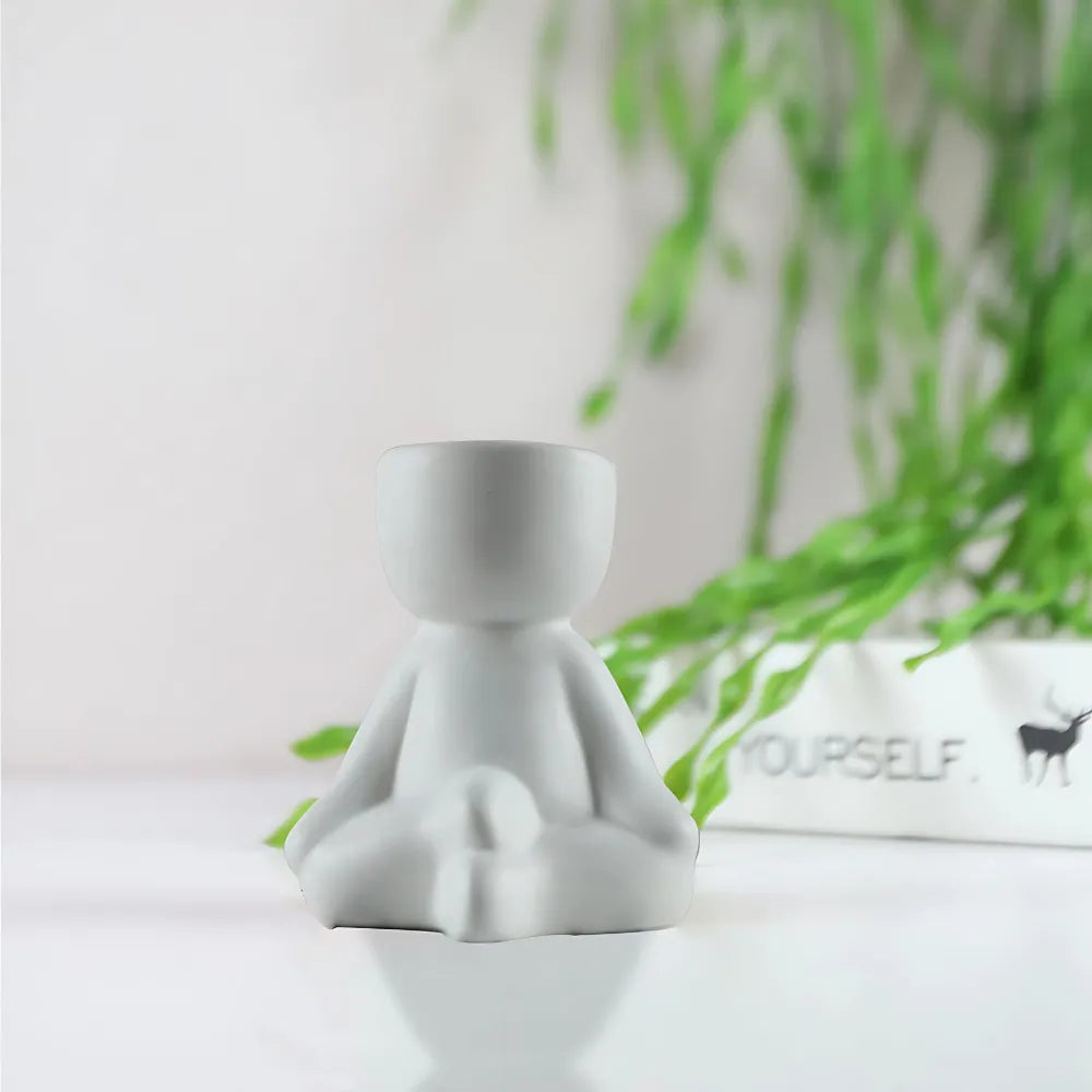 Vaso-Ceramico-Humanoide-Little Human-para-Suculentas-Loja-do-Jardinista